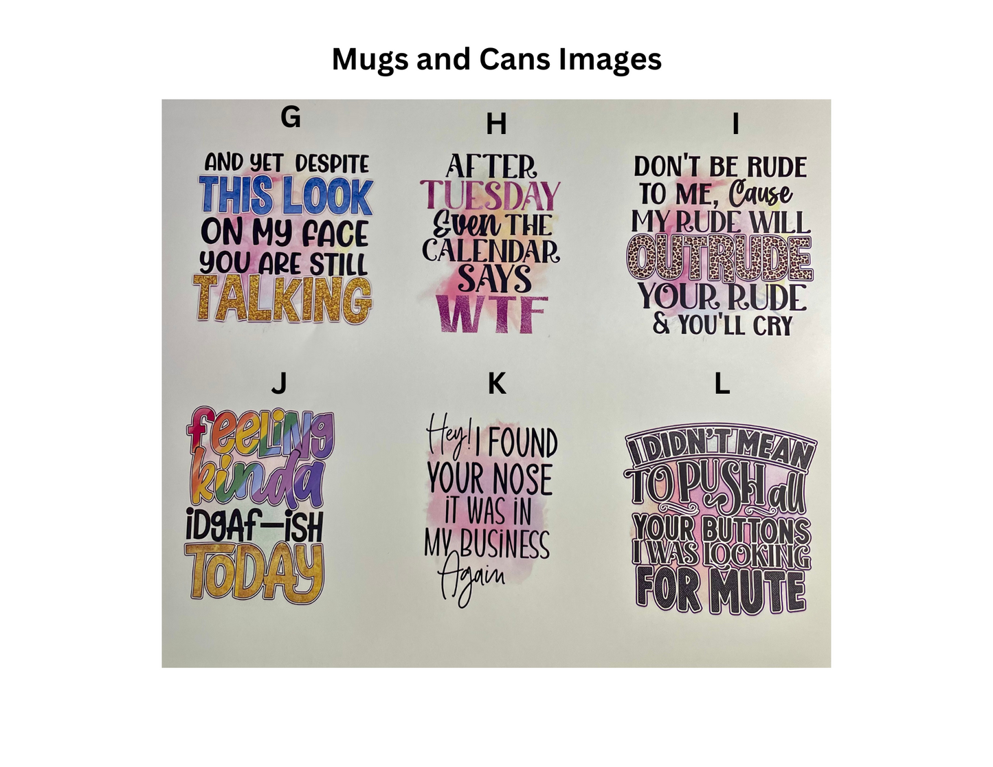 Mug and glass can sublimation images
