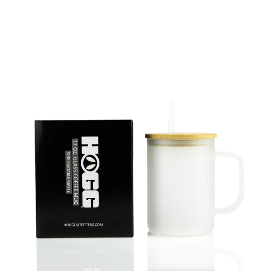 Sublimatable 17oz Matte Glass Coffee Mug w/handle