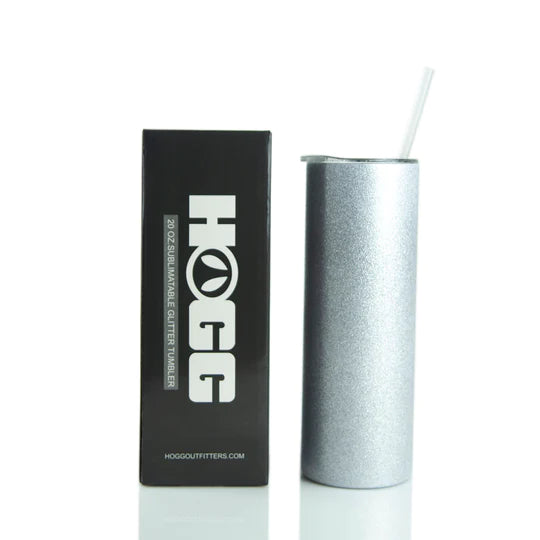 Straight silver glitter